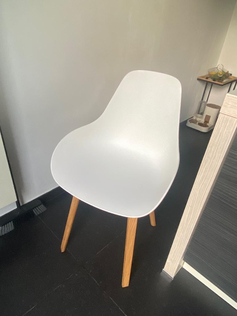 Design Stoelen, Maison & Meubles, Chaises, Comme neuf, Quatre, Bois, Synthétique, Blanc, Enlèvement