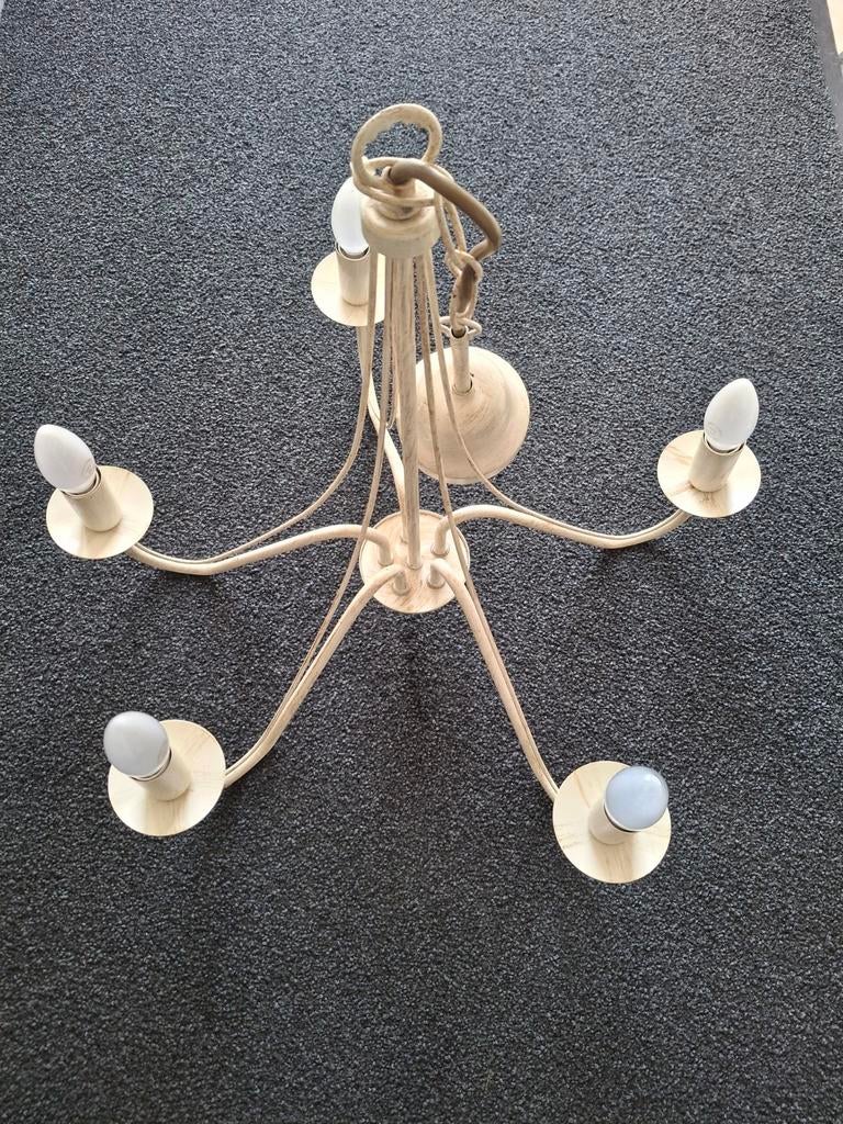 Plafondlamp mooie staat, goudkleurig met oude look, Ophalen