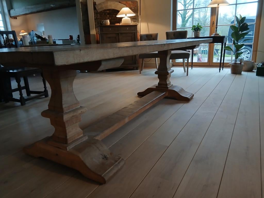 kloostertafel, massief eik, Huis en Inrichting, Ophalen