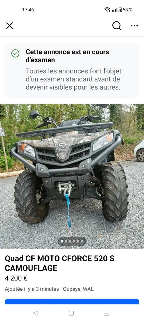 Quad ATV 4X4 cf moto CFORCE 520, 499 cm³