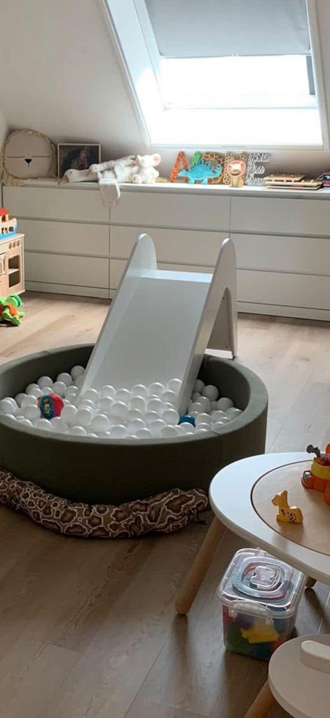 Houten glijbaan met ballenbad, Kinderen en Baby's, Speelgoed | Babyspeelgoed, Ophalen, Gebruikt