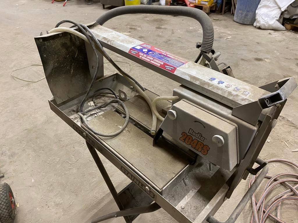Tegelzaag rodia 204 rs, Doe-het-zelf en Bouw, Ophalen, Gebruikt, Afkortzaag, 30 tot 70 mm