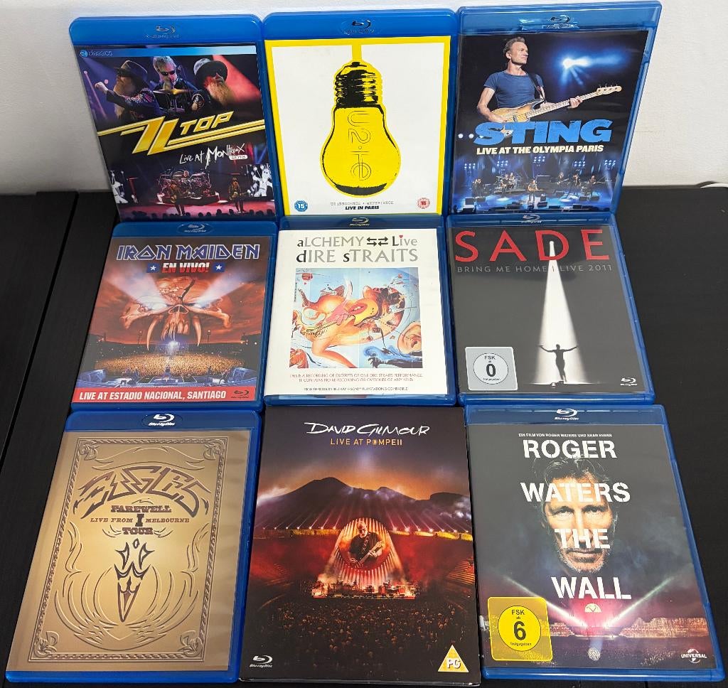 Collection Bluray Concert & Musique Neufs, CD & DVD, Enlèvement ou Envoi, Comme neuf, Musique et Concerts