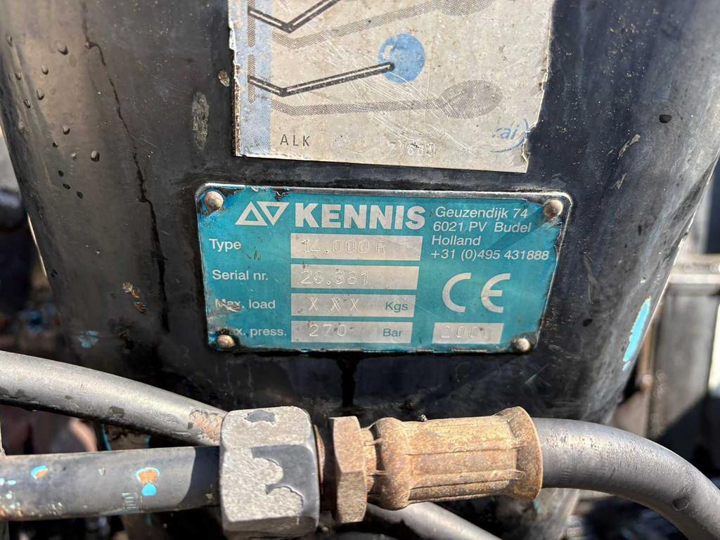 KWB - Stenentrailer met Kennis 14.000R kraan - Oplegger, Auto's, Vrachtwagens, Overige brandstoffen, Bedrijf, Aanhangers en Opleggers