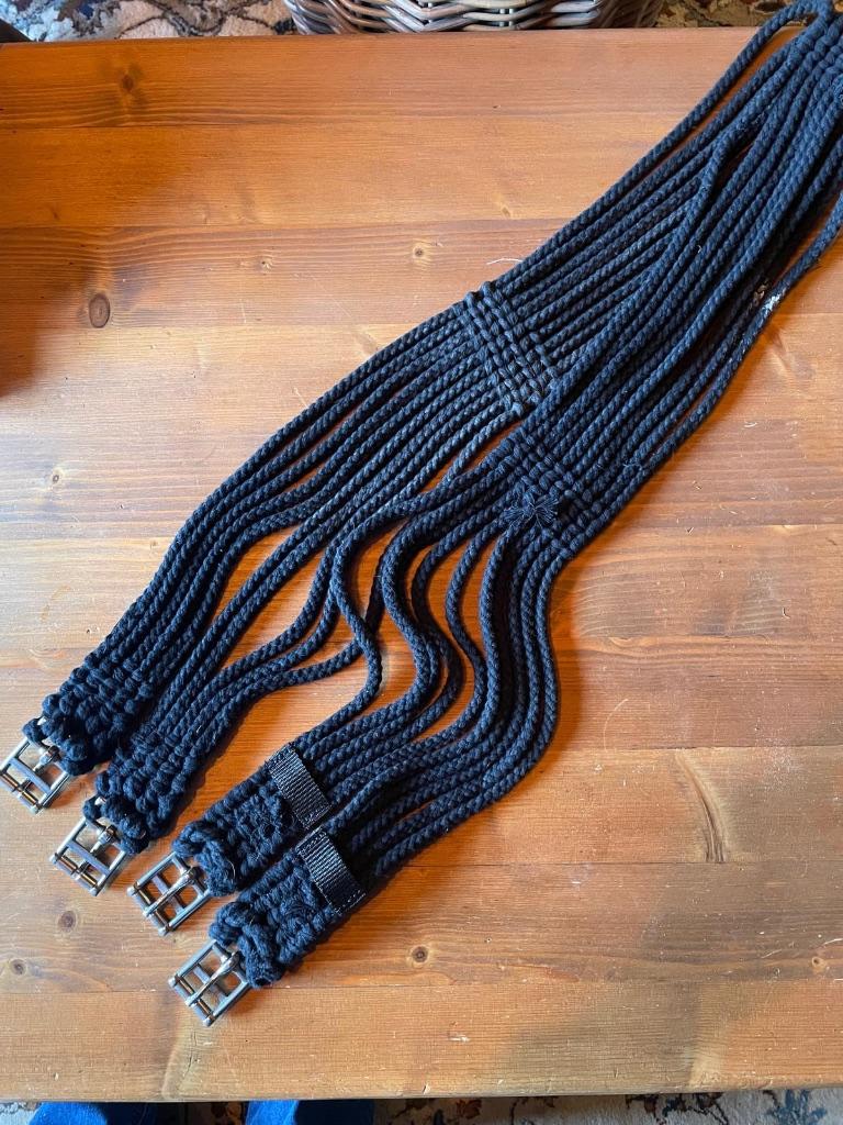 Sangle Corde Synthétique noire 160cm, Animaux & Accessoires, Enlèvement ou Envoi, Comme neuf