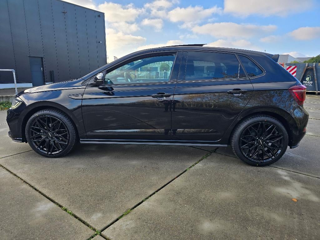 VW Polo 1.0 TSI R-Line Pano, Matrix, Virt Cockpit BTW Auto, Euro 6, Zwart, Bedrijf, Lichtsensor