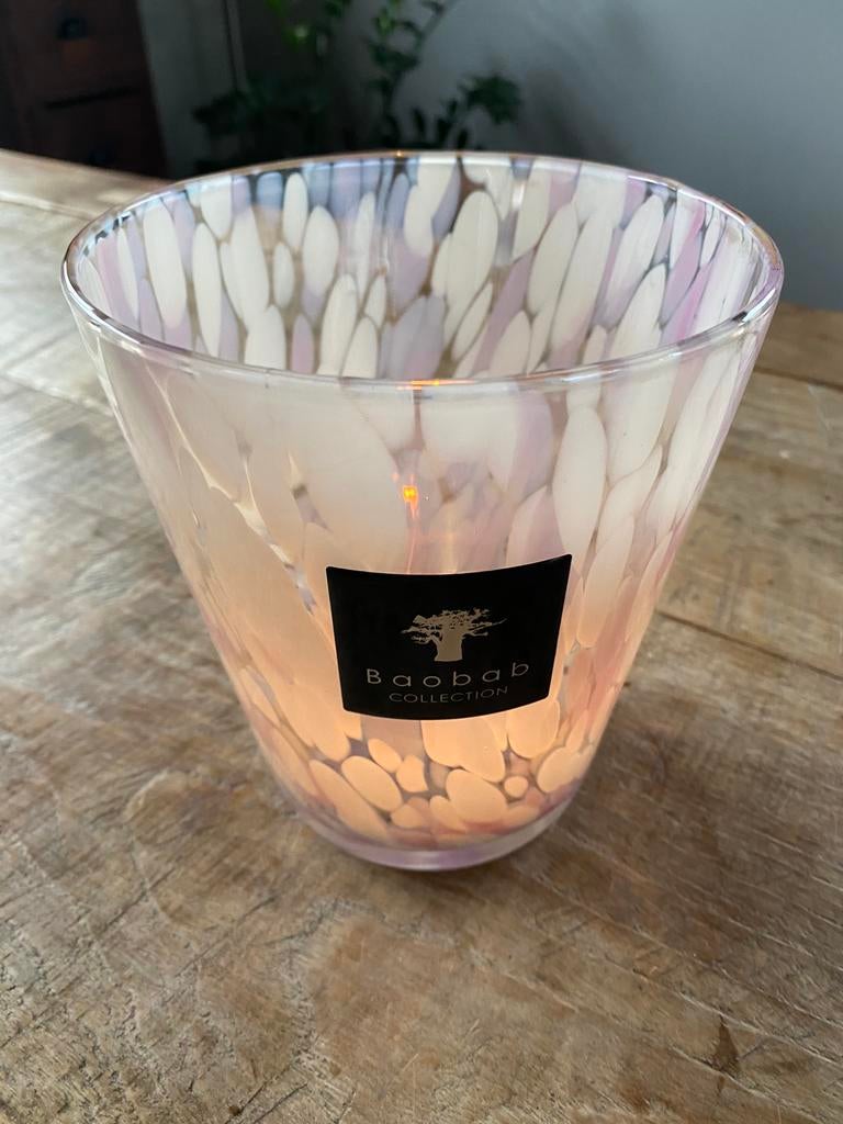 Baobab MAX16 white pearls, Huis en Inrichting, Ophalen of Verzenden, Zo goed als nieuw, Kaars