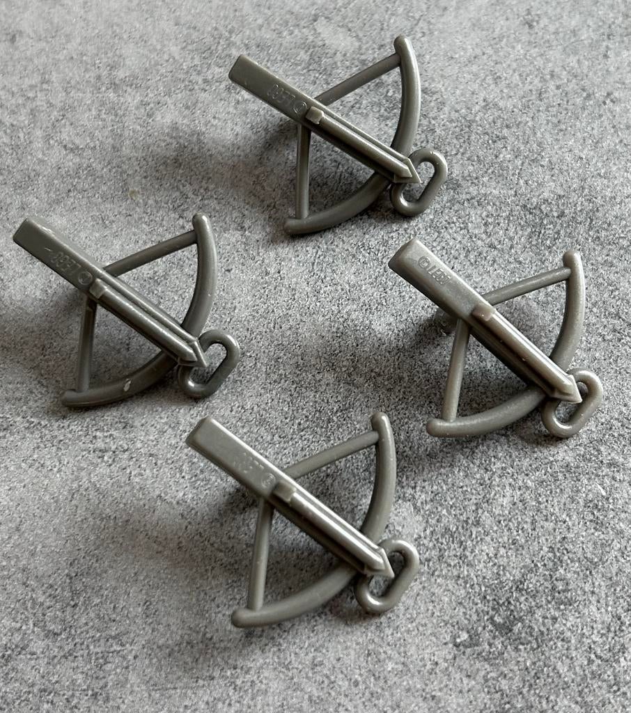 Arbalète Lego gris foncé (4x), Envoi, Utilisé, Briques en vrac, Lego