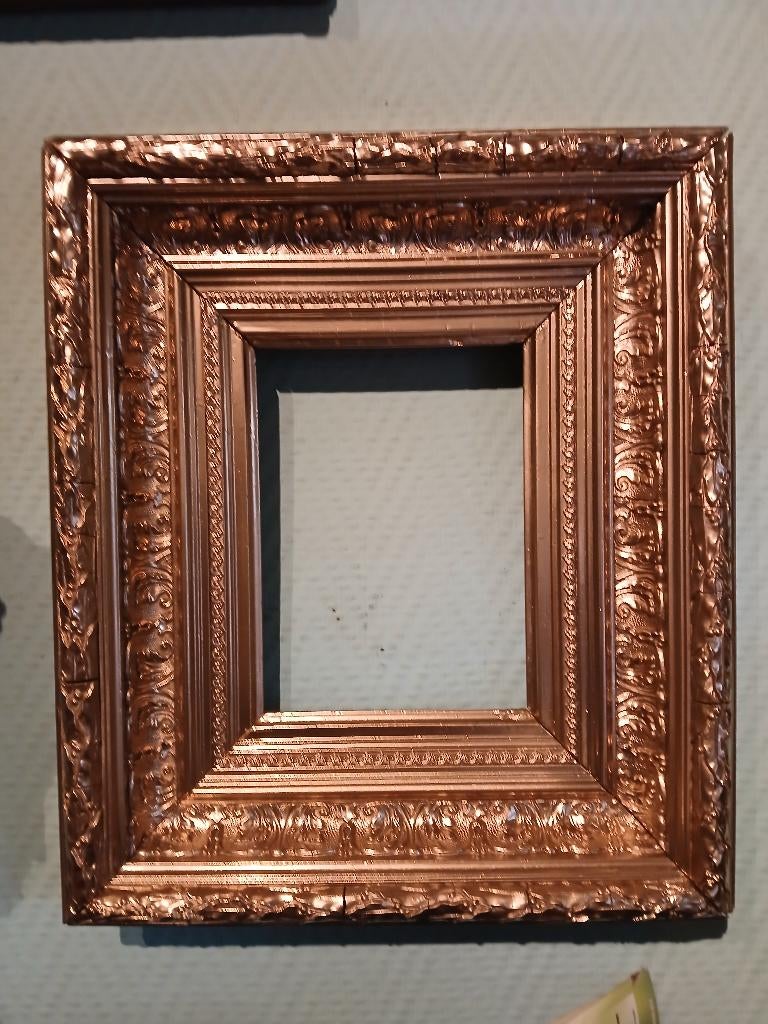 Encadrement bois et stuc doré 19 ème., Antiquités & Art, Enlèvement ou Envoi