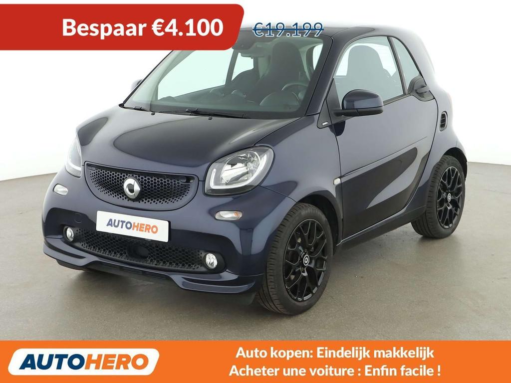 Smart Fortwo 0.9 Turbo Basis passion (bj 2019, automaat), Auto's, Automaat, 898 cc, Blauw, 90 pk