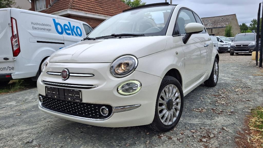 Fiat 500C cabrio met slechts 75000 km in nieuwe staat, Auto's, Fiat, Voorwielaandrijving, 4 zetels, Stof, Euro 6