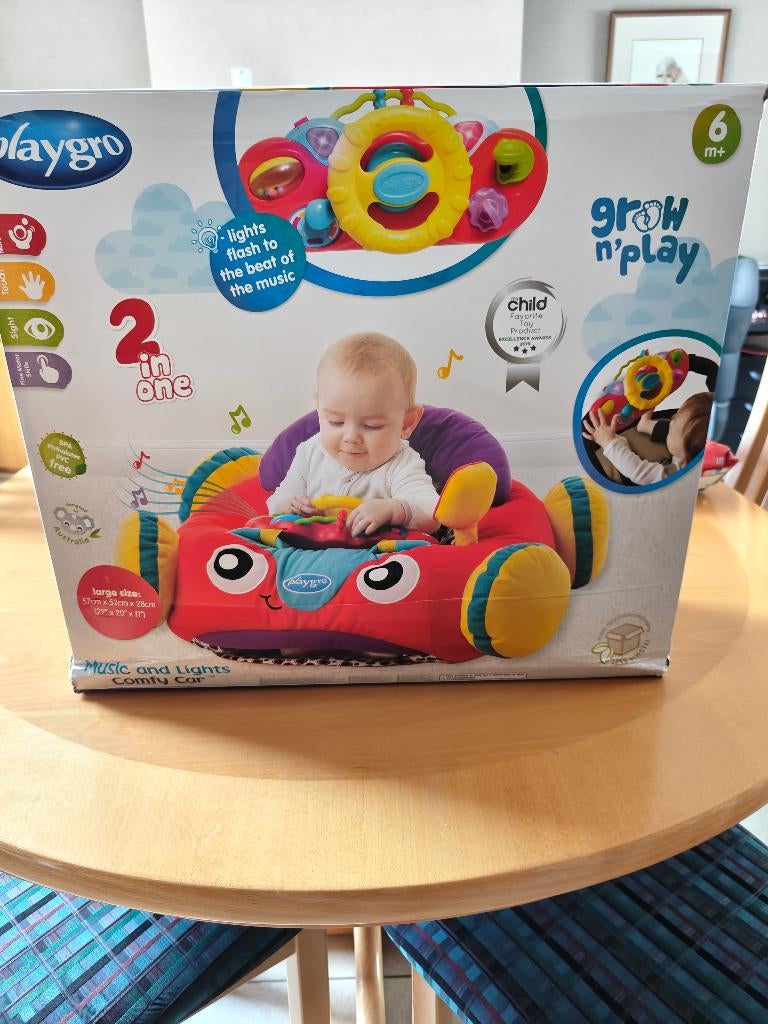 Muzikale pluche auto zitkussen, Kinderen en Baby's, Speelgoed |Speelgoedvoertuigen, Ophalen of Verzenden, Nieuw