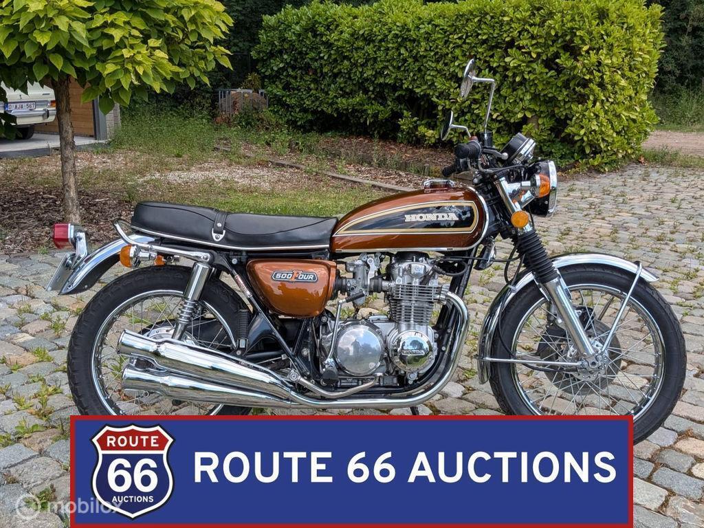 Honda CB500 K2 | 1976 | Route 66 Auctions, Auto's, Oldtimers, Honda, Zwart, Bedrijf, Handgeschakeld