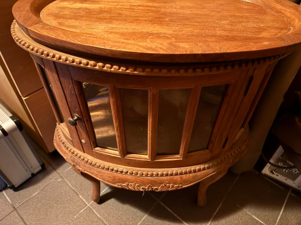 Teak houten thee kastje, Ophalen