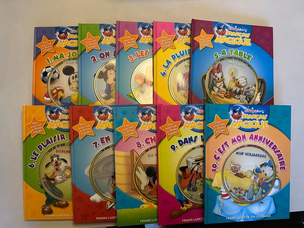 Luister- en leesboeken met CD Frans leren Disney (10 stuks), Enlèvement, Comme neuf