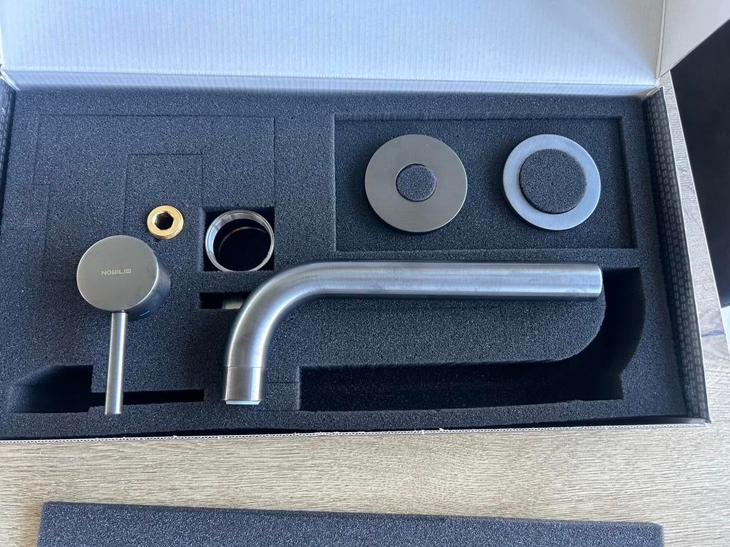 2x inbouwkraan Nobili Live gunmetal 200mm, Bricolage & Construction, Sanitaire, Enlèvement, Comme neuf