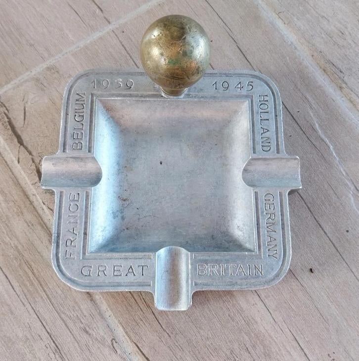 Asbak trench art wo2 Belgium Germany ..., Ophalen of Verzenden