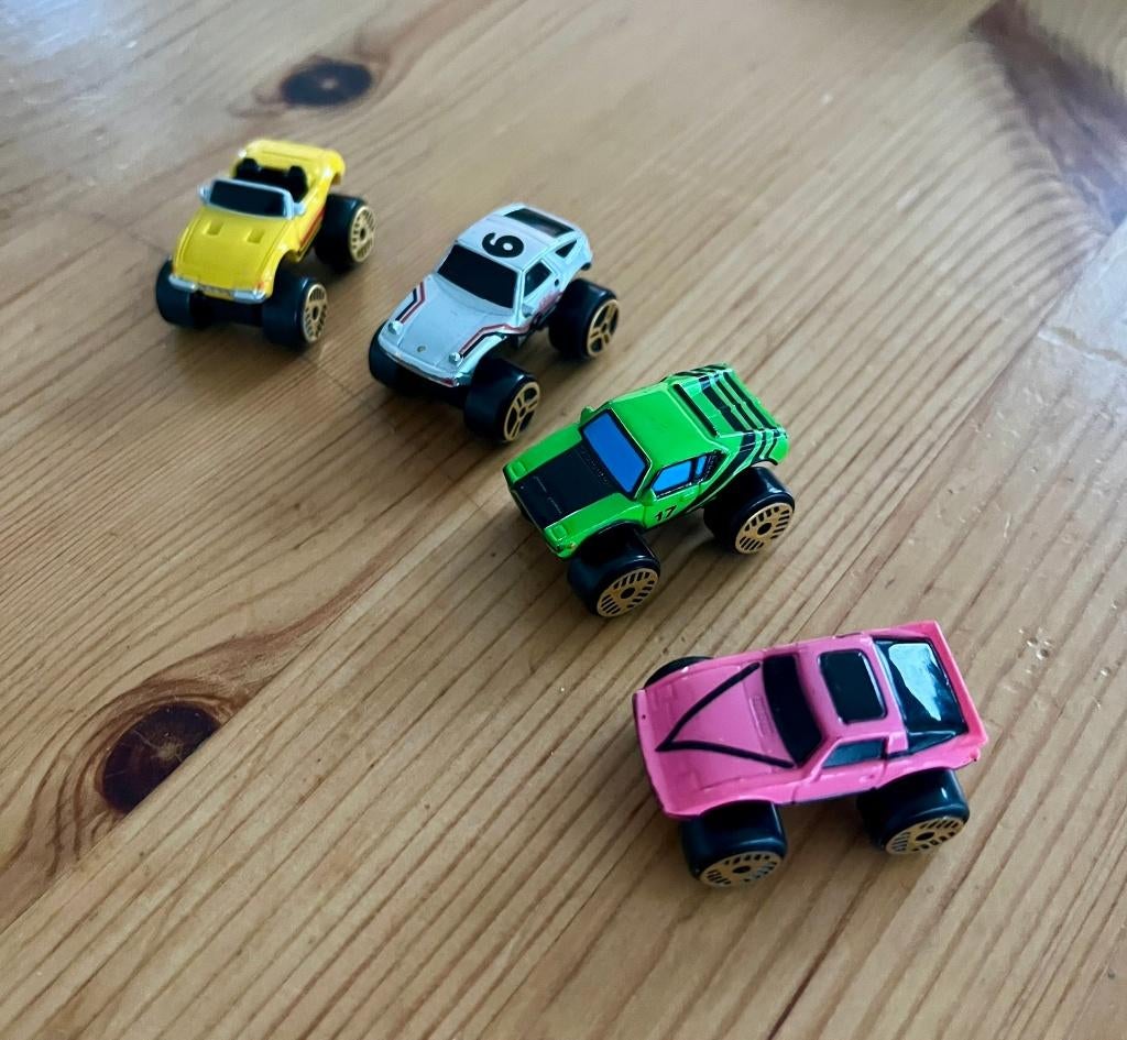 Vintage Micro Machines 4-delige set monstertrucks van Galoob, Collections, Enlèvement ou Envoi, Utilisé