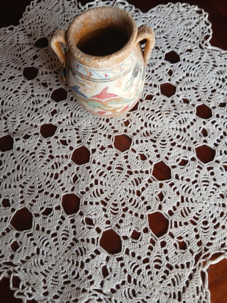 Vintage aardewerk potje / vaasje – brocante decoratie, Huis en Inrichting, Woonaccessoires | Vazen, Ophalen of Verzenden