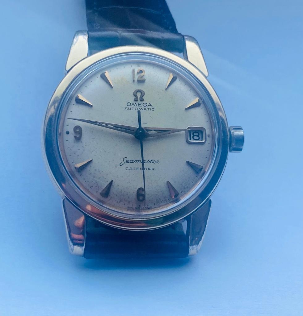 Omega Seamaster Calendar Automatic, Montre-bracelet, Enlèvement ou Envoi, Cuir, Or