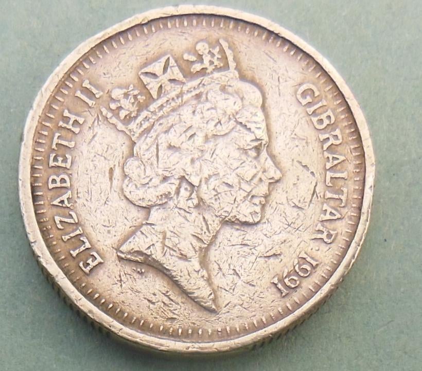 1991 One pound GIBRALTAR, Postzegels en Munten, Verzenden, Losse munt