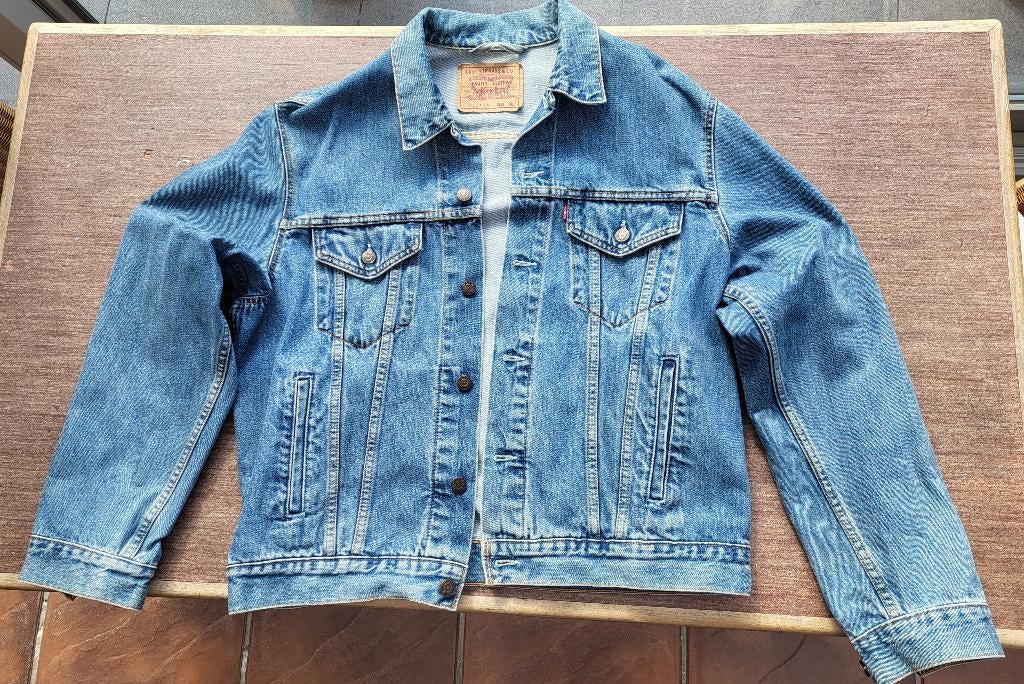 Originele levi's jeansjas, Kleding | Dames, Ophalen, Blauw, Maat 46/48 (XL) of groter, Gedragen