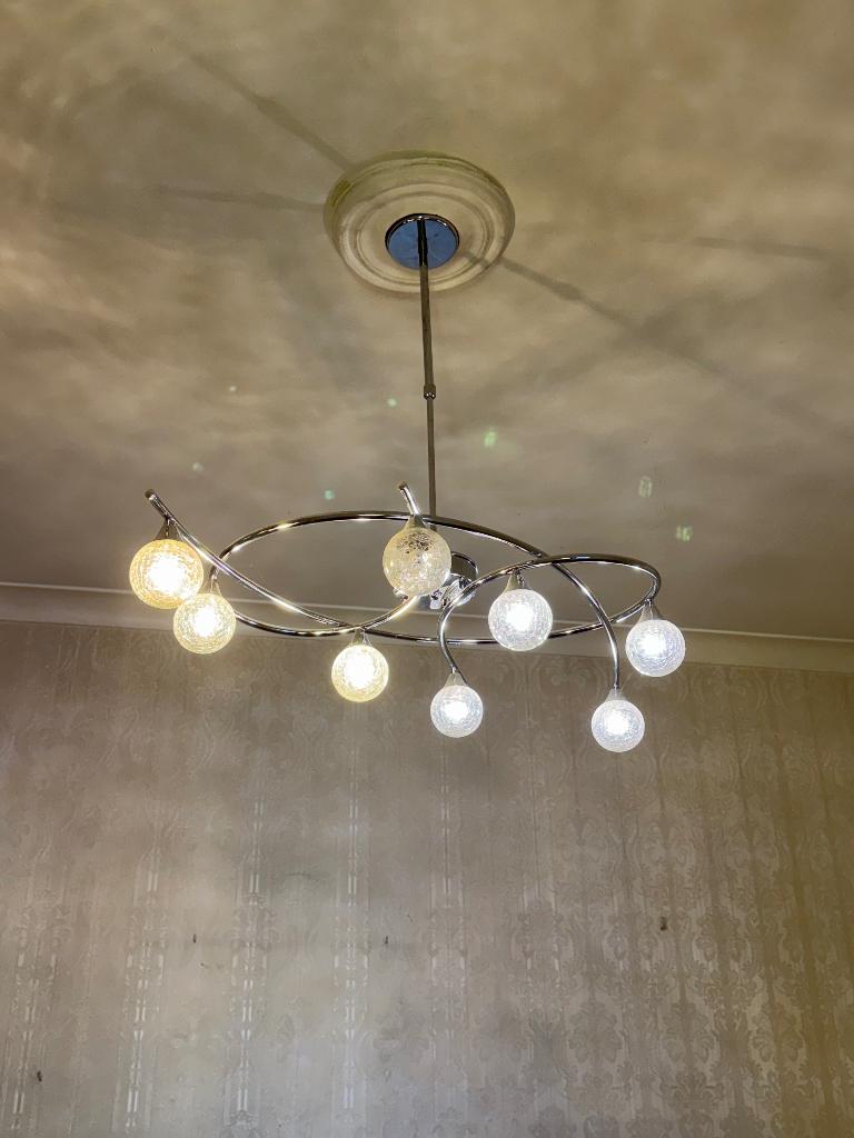 lustres 4 pièces, Maison & Meubles, Enlèvement, Utilisé, Verre