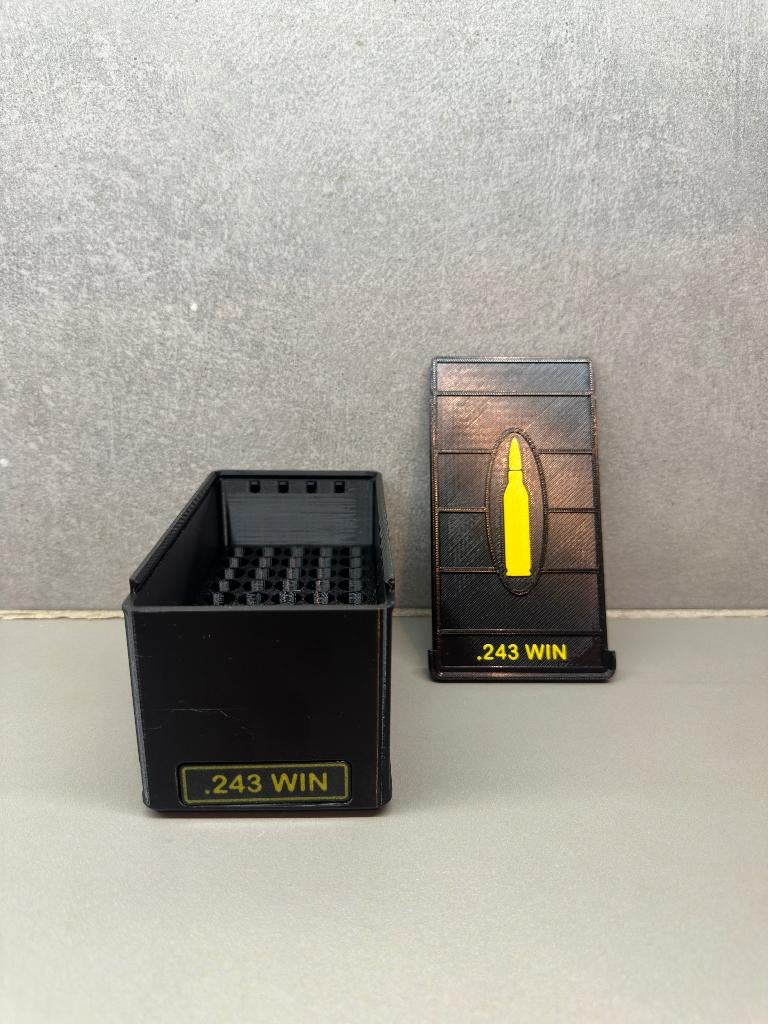 Boîte de rangement .243 WIN - Fait main - Noir, Ophalen of Verzenden, Nieuw