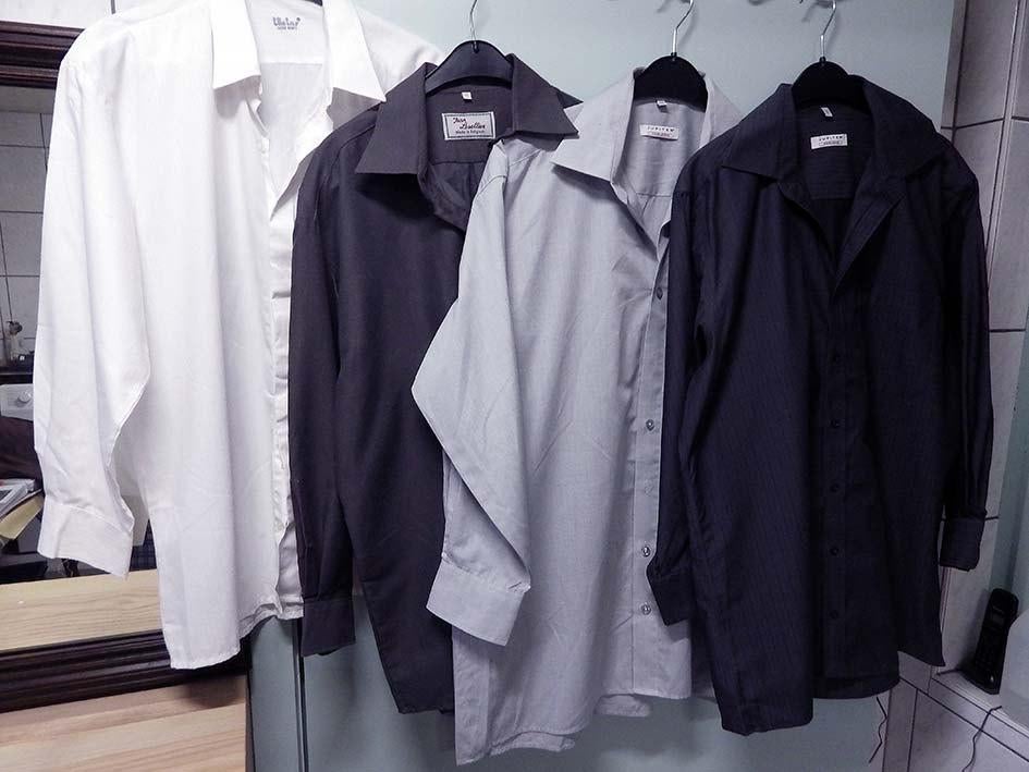 Herenhemden (4x) met Lange Mouw: Maat 41., Ophalen, Zo goed als nieuw, Overige kleuren