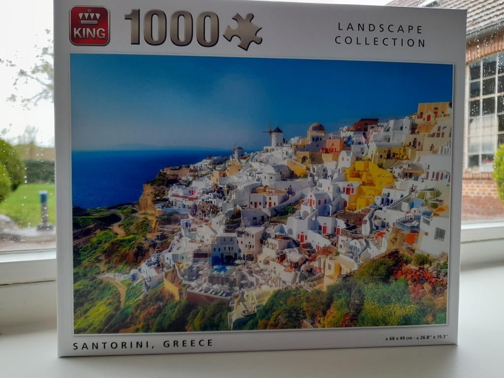 Puzzel King 1000 stuks: Santorini Greece, Ophalen of Verzenden