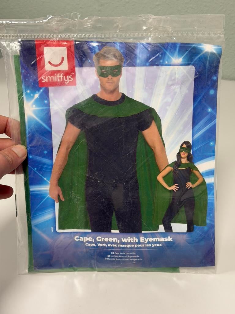 Masque pour les yeux Superheroes Cape Green adultes Carnival, Enlèvement ou Envoi, Neuf, Vêtements