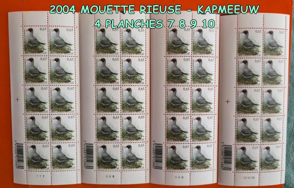 2004***    40 timb- MOUETTE RIEUSE - KAPMEEUW 7 8 9 10, Verzenden