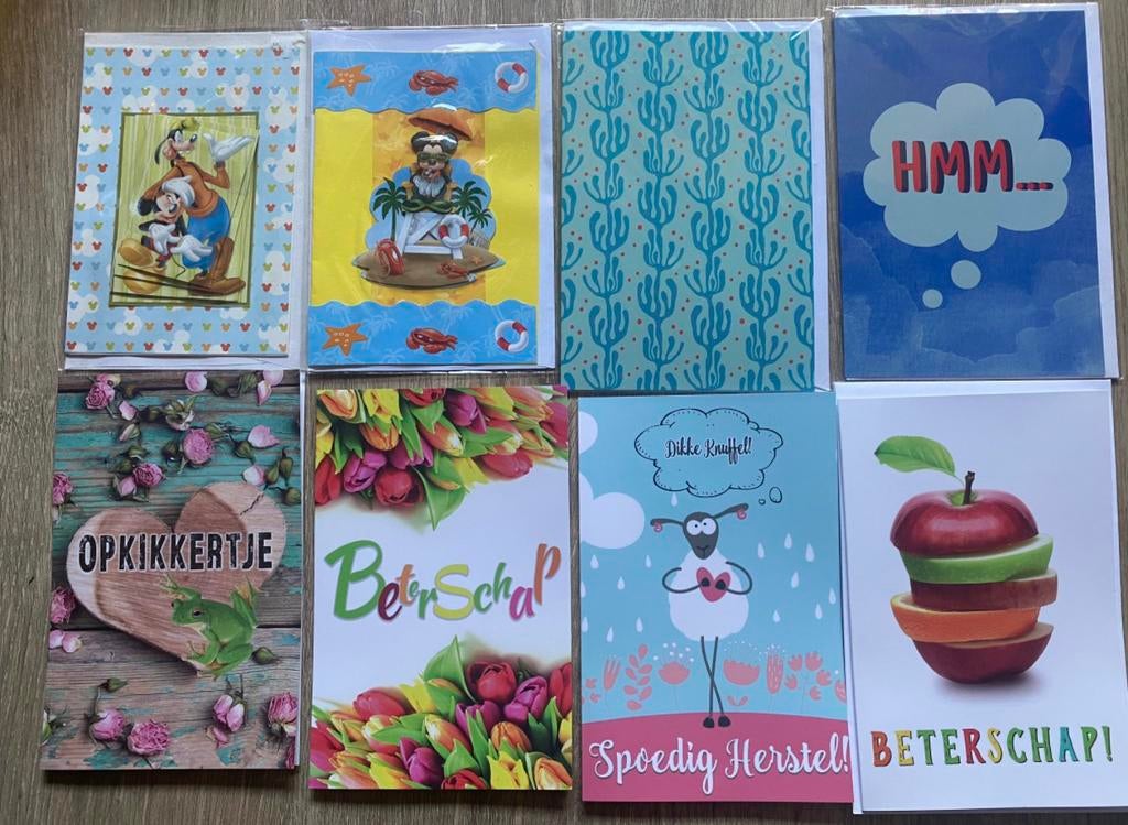 🔥 Beterschapskaartjes en Disney kaarten (oud), Diversen, Wenskaarten, Ophalen of Verzenden, Zo goed als nieuw