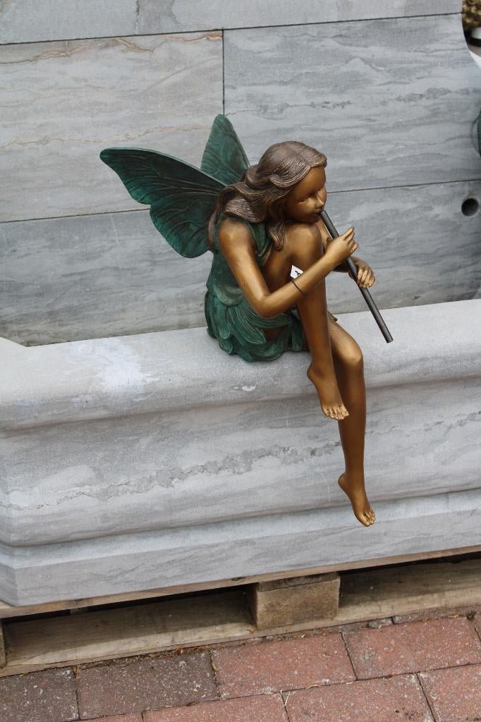 statue grande elfe a la flûte en bronze ., Enlèvement ou Envoi, Neuf