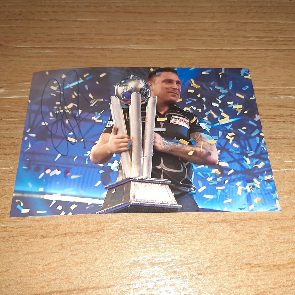 Foto Gerwyn Price met handtekening (print) # Darts, Sport en Fitness, Darts, Verzenden, Nieuw, Overige typen