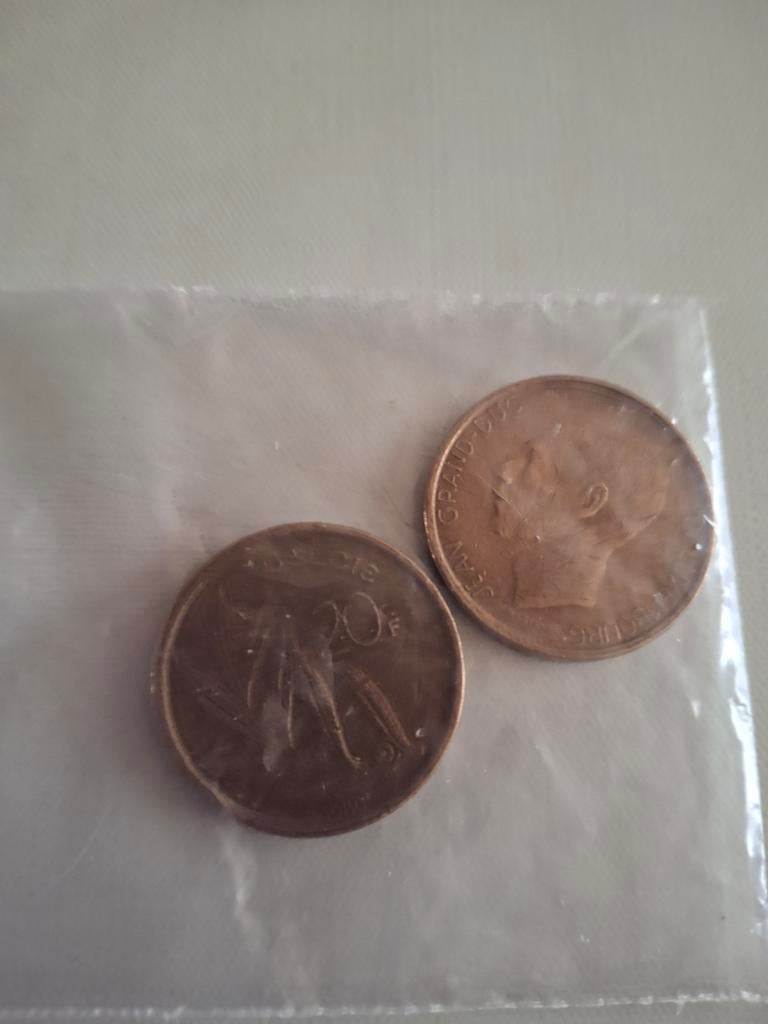 2 stukken van 20 frank, Ophalen of Verzenden