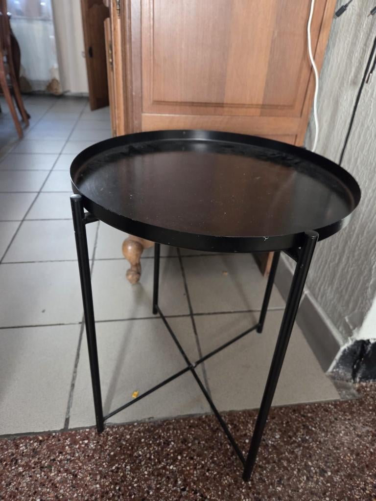Table d'appoint IKEA GLADOM, Maison & Meubles, Enlèvement, Utilisé, Rond, Métal