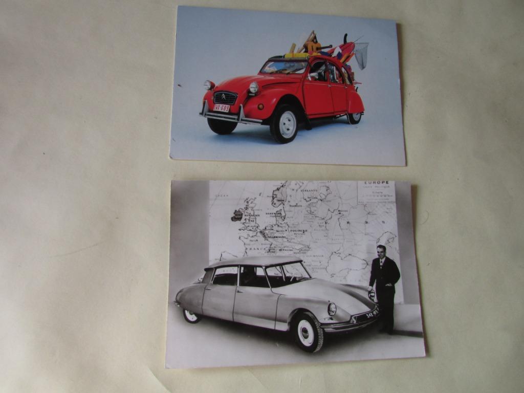CITROËN ID 19 en 2 PK , 2 POSTKAARTEN, Verzamelen, Postkaarten | Themakaarten, Ophalen of Verzenden, 1960 tot 1980, Ongelopen