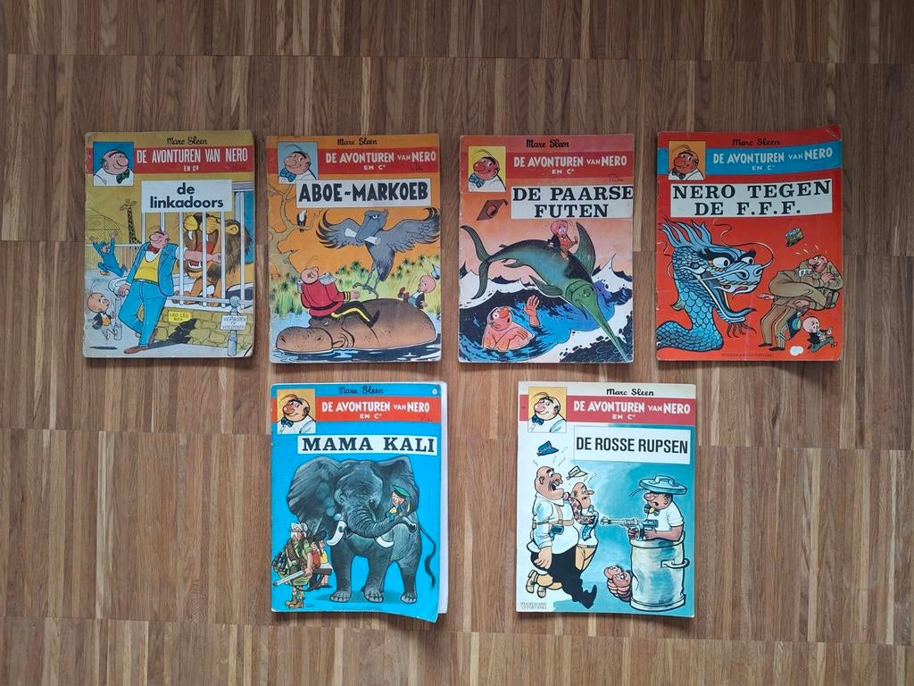 6 vintage Nero strips - Eerste Druk, Boeken, Stripverhalen, Meerdere stripboeken, Ophalen of Verzenden