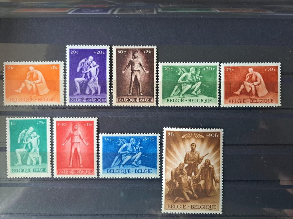 Belgique OBP 701-709 ** 1945, Enlèvement ou Envoi, Non oblitéré, Neuf