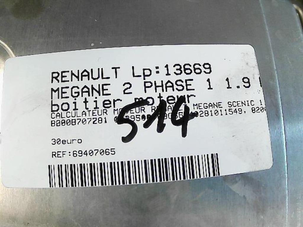 Boitier moteur Renault Megane2 1.9DCi 88kw  8200391966 (514), Autos : Pièces & Accessoires, Enlèvement ou Envoi, Utilisé, Renault