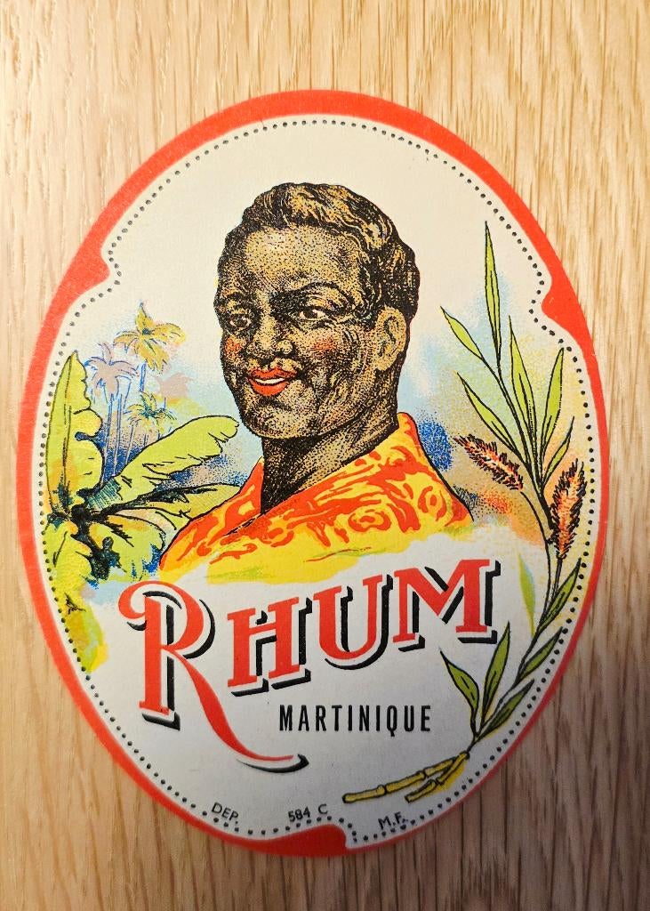 Rhum Martinique Etiquette ancienne - Label 101, Enlèvement ou Envoi, Sous-bock