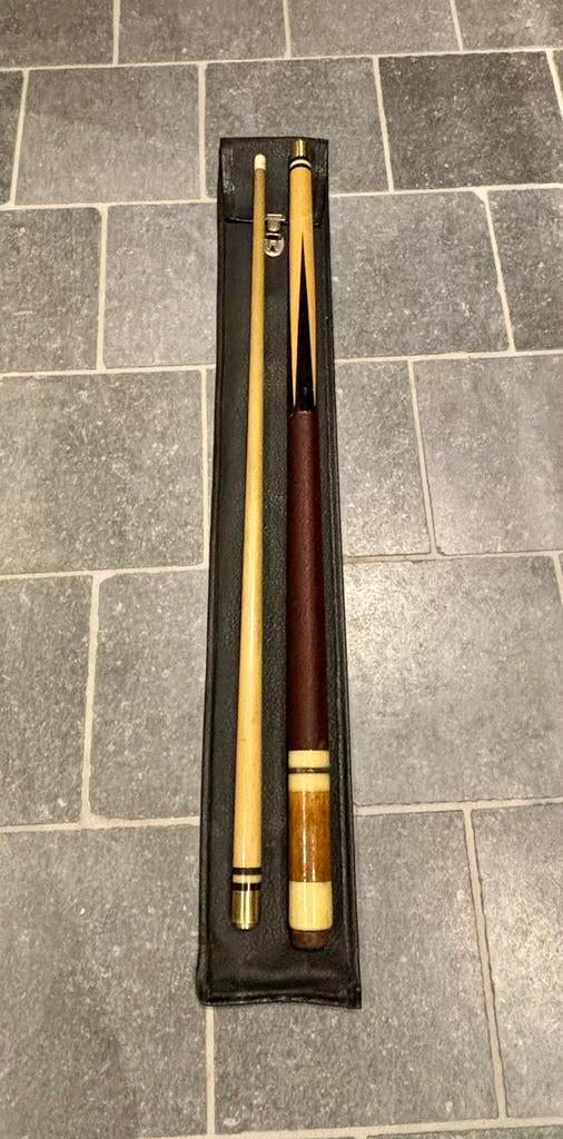 Keu biljart in lederen etui, Ophalen, Gebruikt