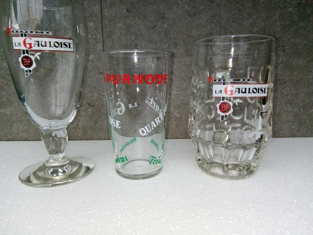 Trois verres différents de la BRASSERIE DU BOCQ PURNODE, Collections, Enlèvement ou Envoi, Comme neuf, Verre ou Verres, Autres marques