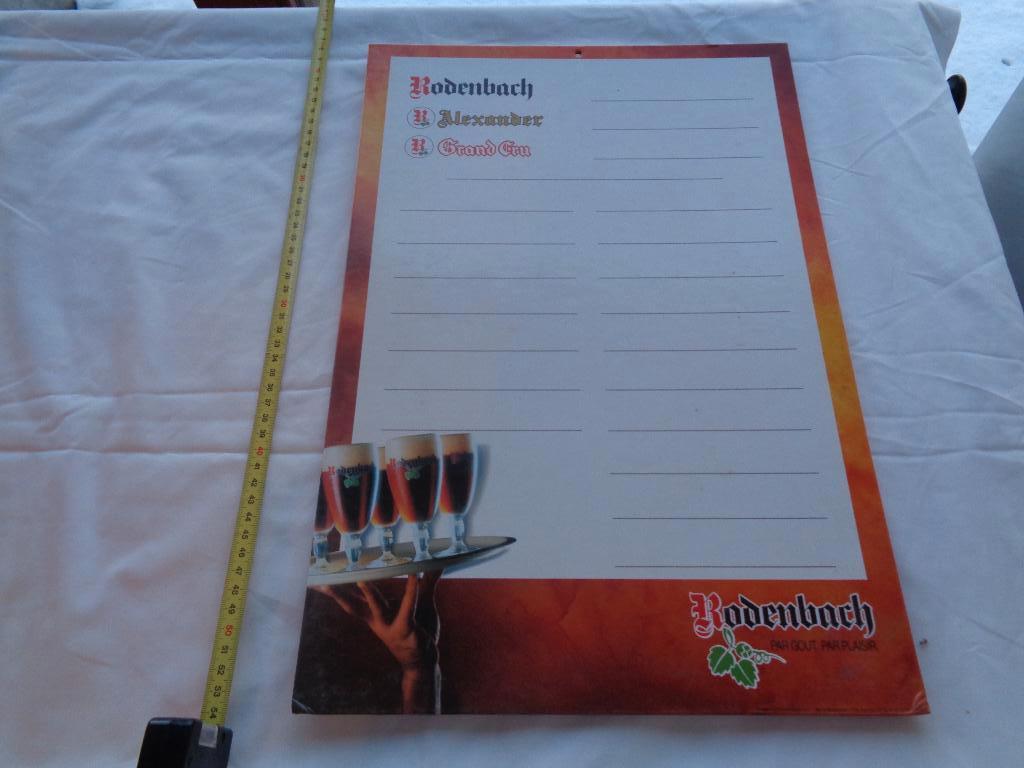 carton publicite tarif biere rodenbach, Enlèvement ou Envoi