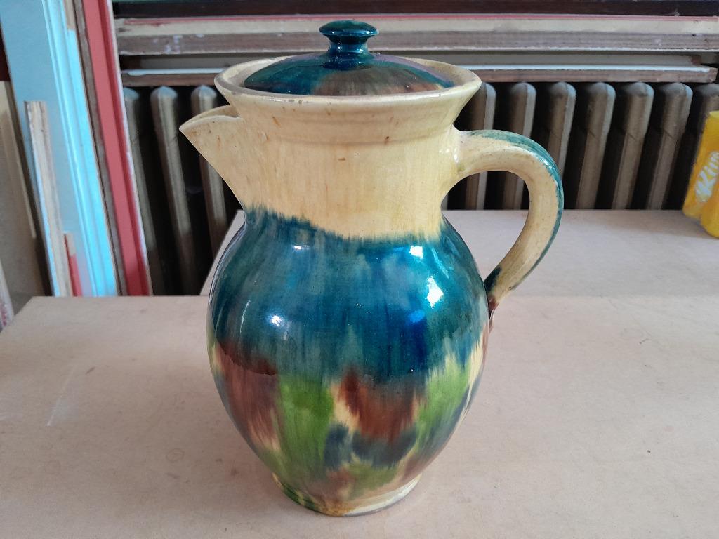 Très jolie cruche en terre cuite avec couvercle 12€, Antiquités & Art, Enlèvement