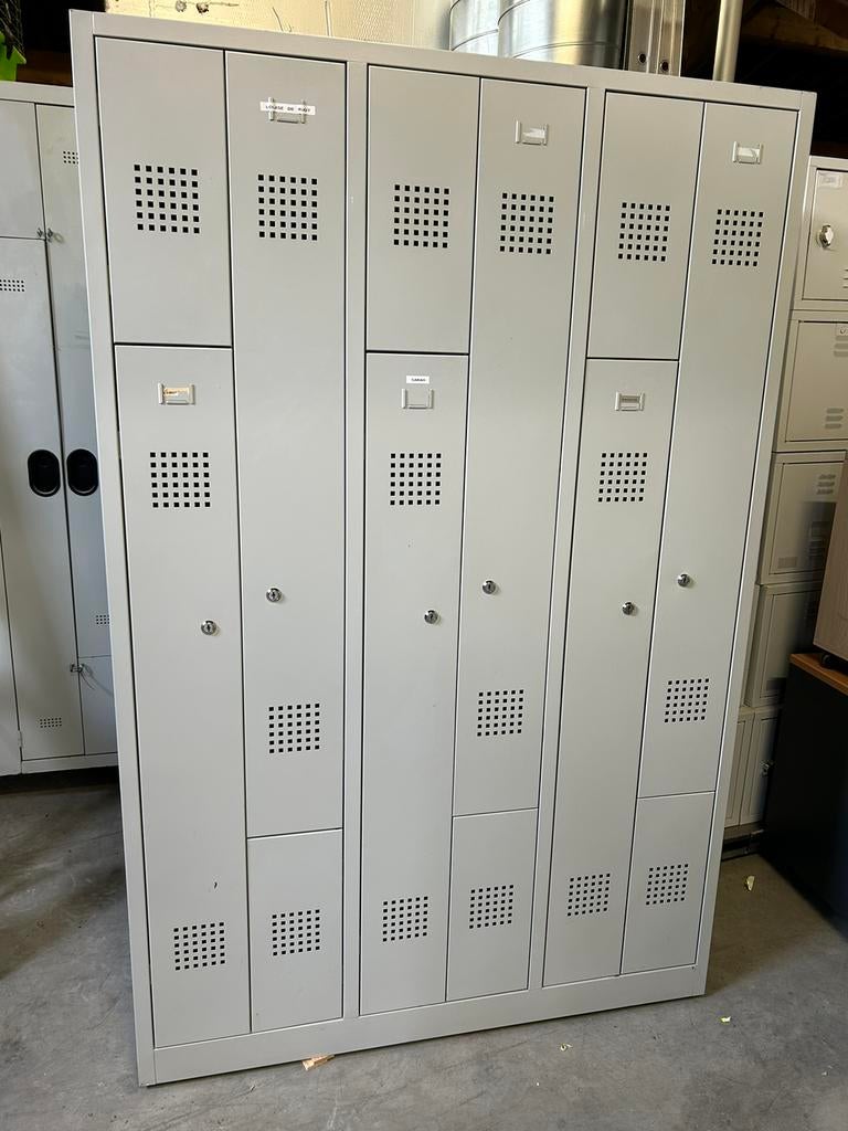 🔥 stock casier Vestiaire 6 portes métallique 120x180x50, Enlèvement, Comme neuf, Casier