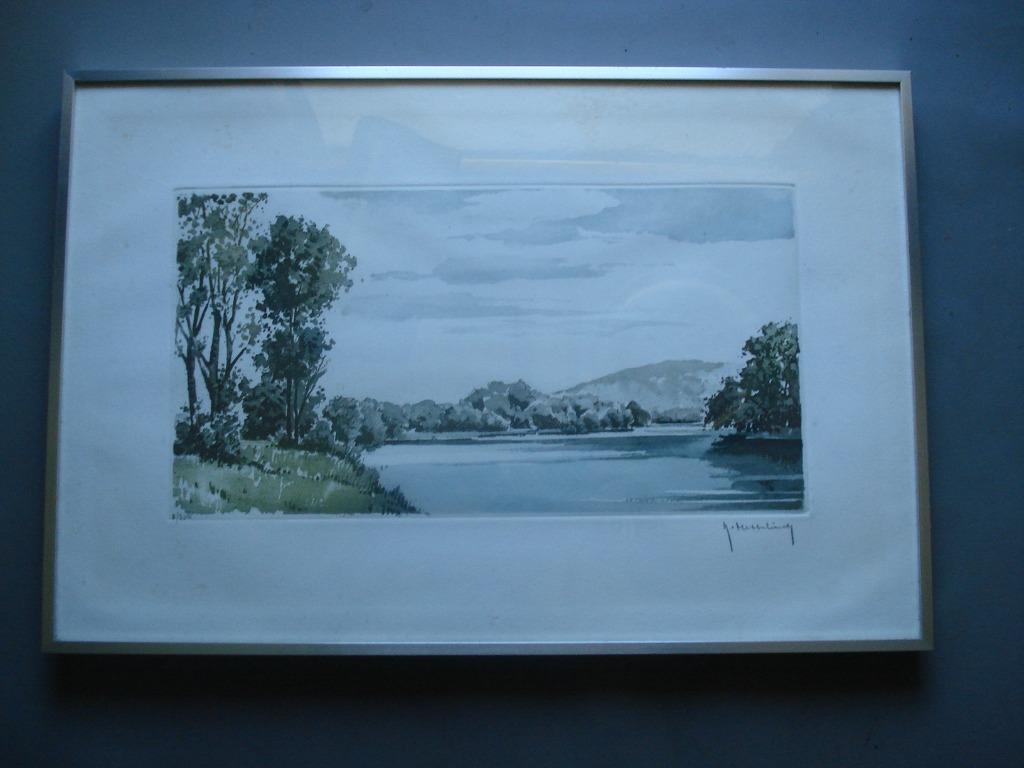 Aquatinte ROGER HEBBELINCK, Enlèvement