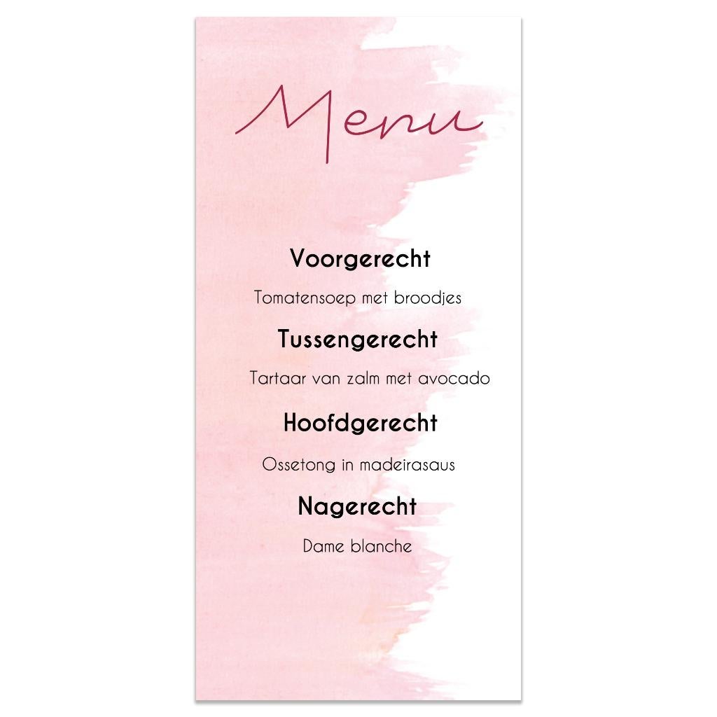 Menu 21 diner kaarten - zelf ontwerpen, Hobby en Vrije tijd, Ophalen of Verzenden, Nieuw, Overige thema's, Blanco kaart of Basiskaart