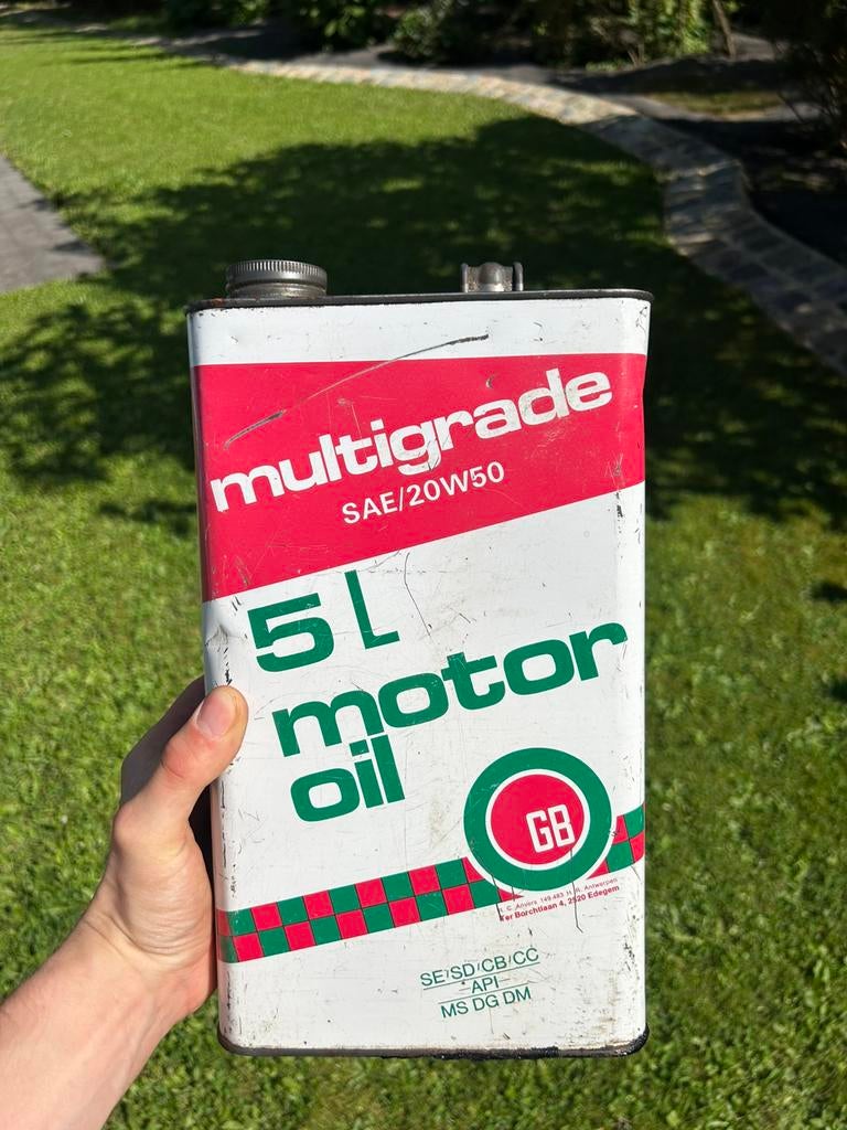 Bidon d’huile Olieblik olie blik oil can Gb motor oil, Enlèvement ou Envoi